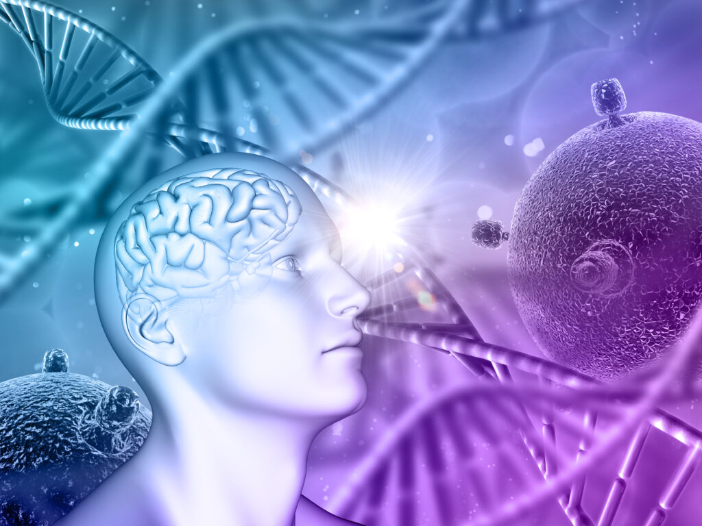 3d-medical-background-with-male-head-brain-dna-strands-virus-cells-1024x768 Biopsicologia: O Que É e Como Influencia o Comportamento Humano